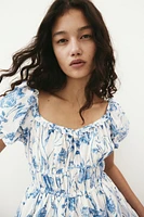 Robe en coton avec jupe à effet boule