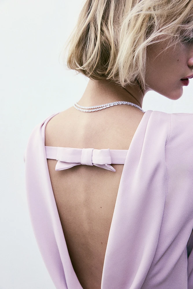 Cowl-Back Dress