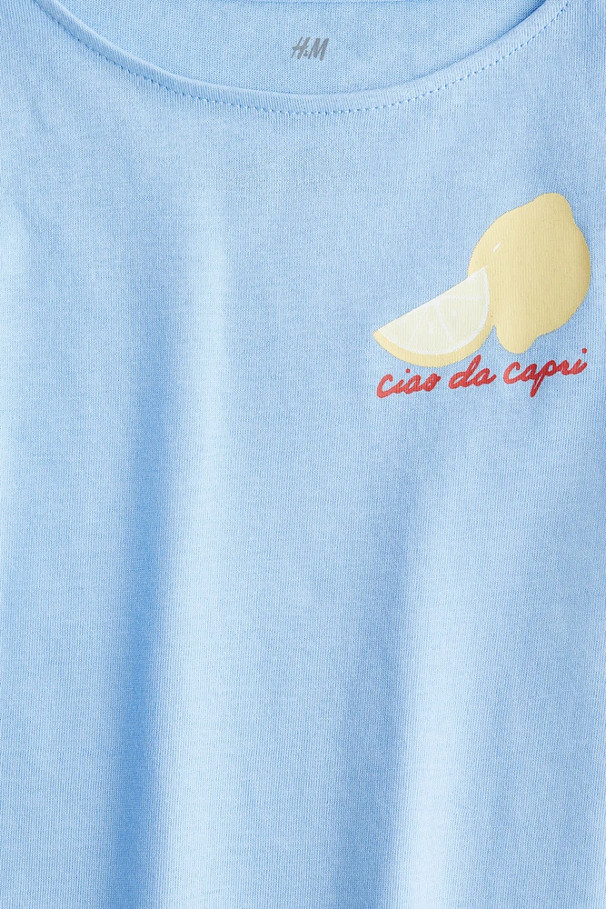 Flutter-Sleeved Cotton Top