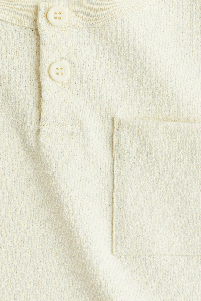 Textured Henley Top