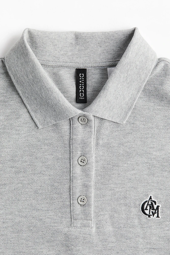 Embroidered-motif Piqué Polo Shirt