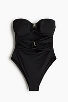 Padded-Cup Bandeau Swimsuit
