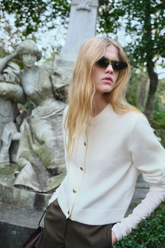 Fine-Knit Cardigan