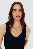 Crinkled Jersey Sleeveless Top