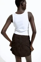 Suede Mini Skirt