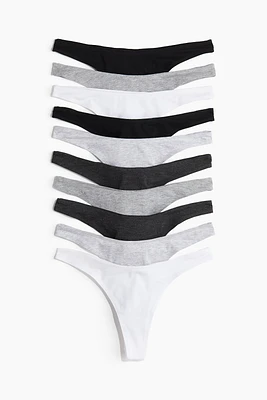Lot de 10 culottes Thong en coton