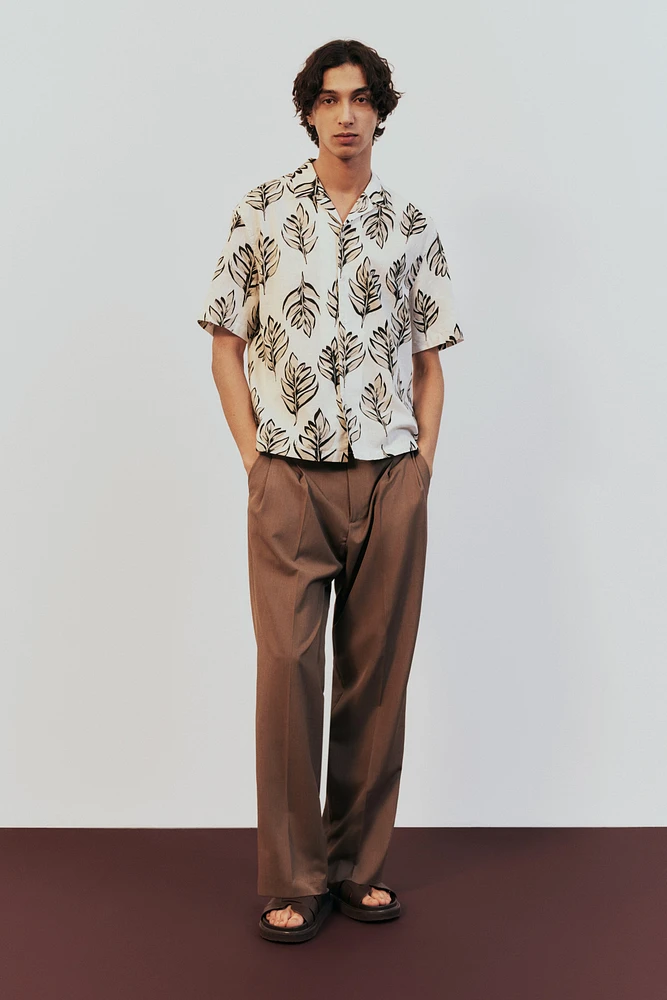 Regular-Fit Linen-Blend Resort Shirt