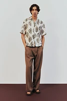 Regular-Fit Linen-Blend Resort Shirt