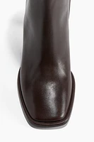 Heeled Leather Ankle Boots