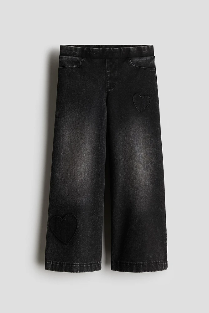 Wide Denim-look Pants