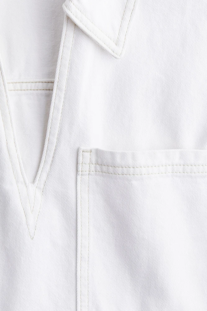 Cropped Denim Shirt