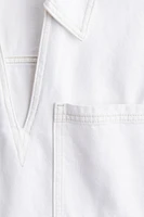 Cropped Denim Shirt
