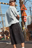 Super-Baggy Denim Shorts