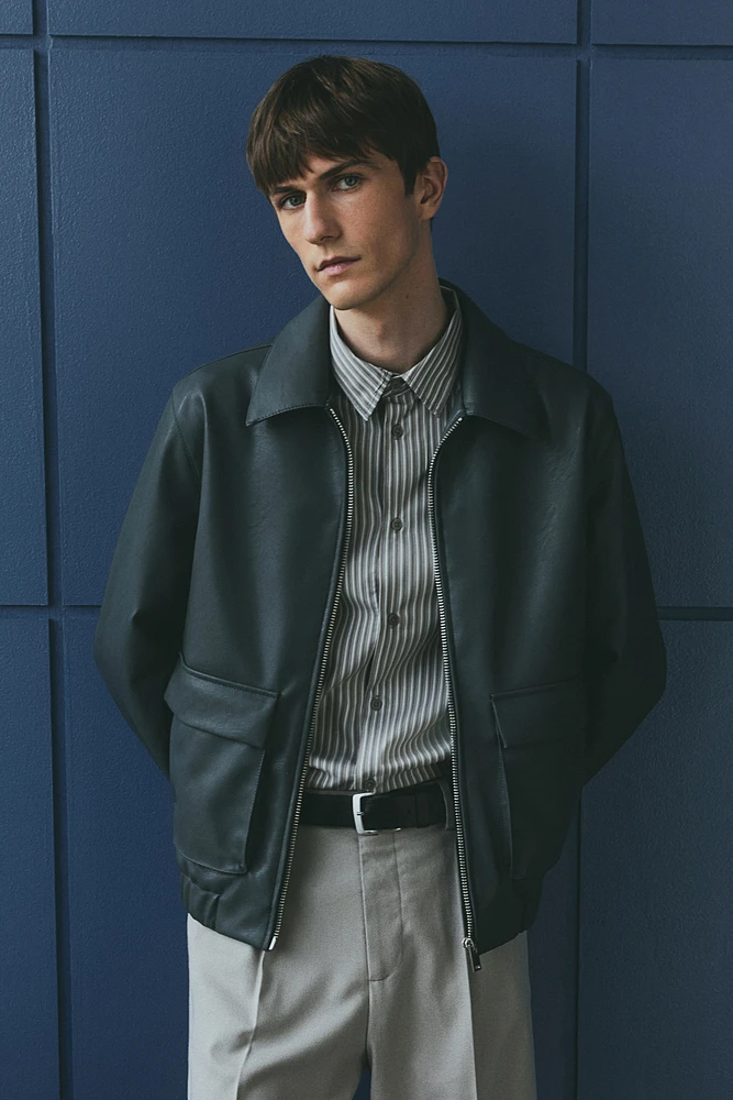 Regular-Fit Coated Jacket
