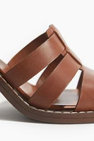 Heeled Leather Sandals