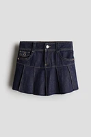 Jupe plissée en denim