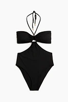 Padded-Cup High-Leg Swimsuit