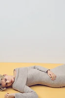 Off-the-Shoulder Fine-Knit Dress
