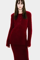 Fluffy-Knit Sweater