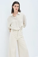 MAMA Before & After Linen-Blend Shirt