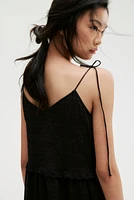 Dress with Tie Shoulder Straps
