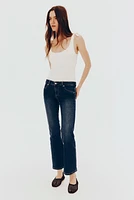 Flared Low Ankle Jeans