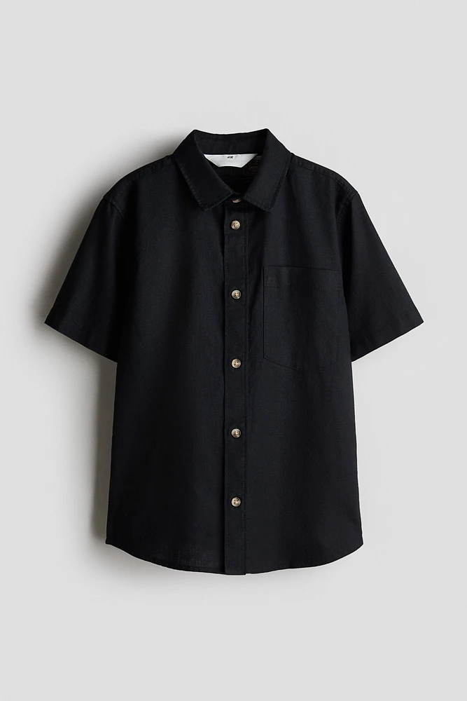 Linen-Blend Shirt