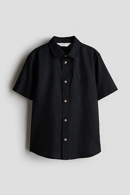 Linen-Blend Shirt
