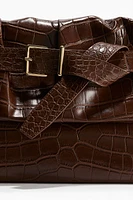 Strap-Detail Clutch Bag