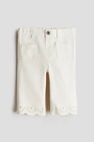 Flared Cotton Twill Pants