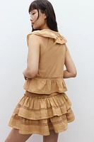 Ruffle-Trimmed Sleeveless Top
