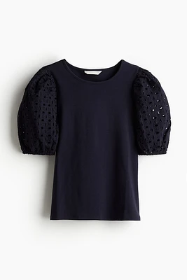 Puff-sleeved Top