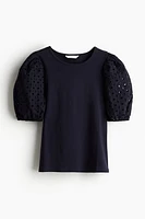 Puff-sleeved Top