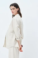 MAMA Before & After Linen-Blend Shirt