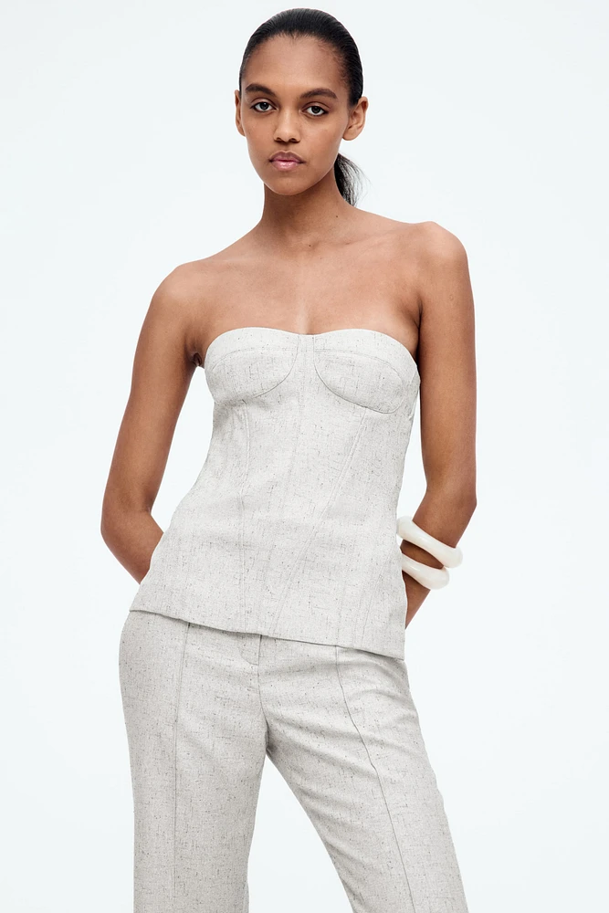 Twill Bustier Top