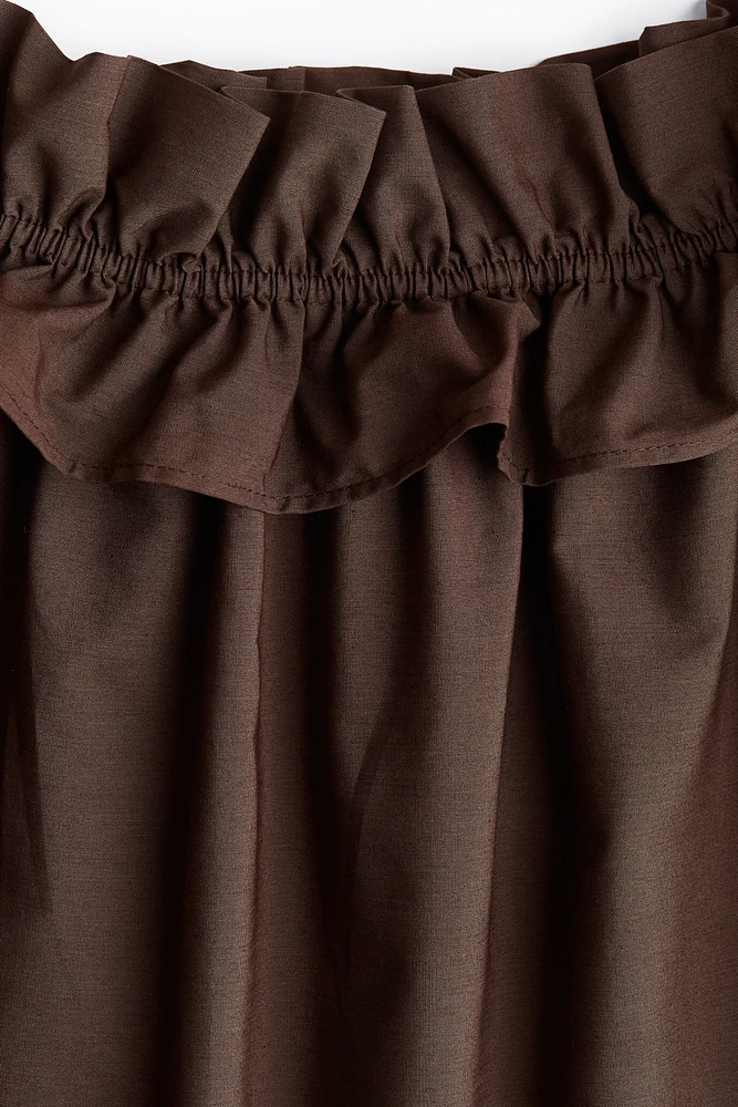 Off-the-Shoulder Poplin Dress