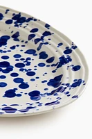 Speckled-Glaze Stoneware Serving Plate