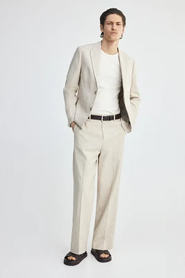 Loose-Fit Linen-Blend Pants
