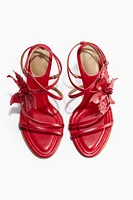 Appliquéd Heeled Sandals