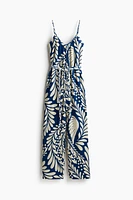 Tie-belt jumpsuit