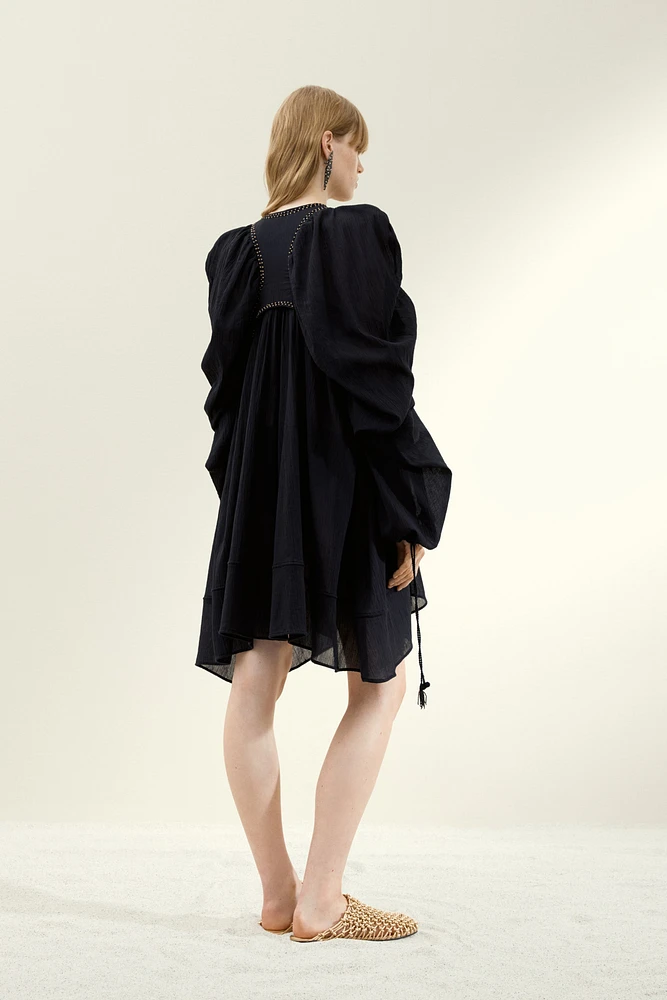 Crinkled Cotton Dress