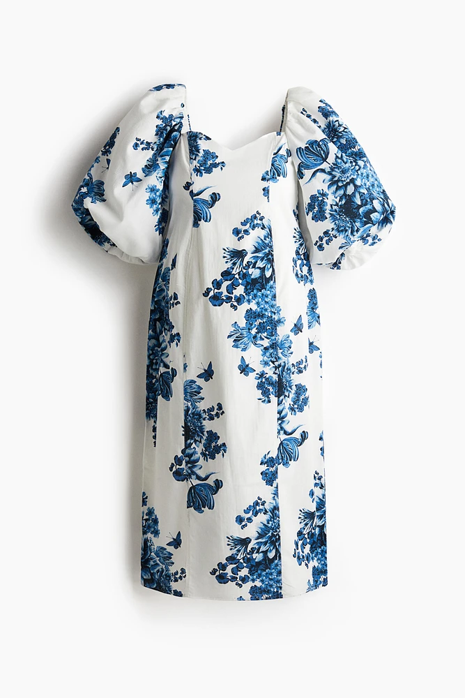 MAMA Robe en coton avec manches ballon
