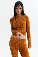 Crushed Velour Top