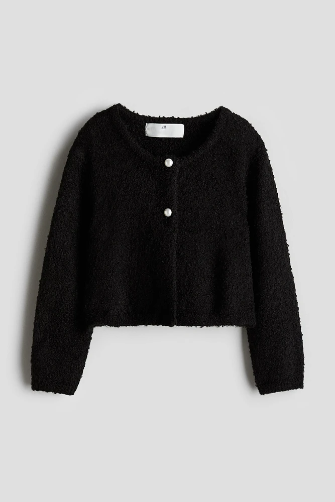 Bouclé-Knit Cardigan