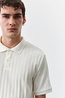 Slim-Fit Textured Jersey Polo Shirt