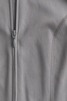 Collared zip-through top