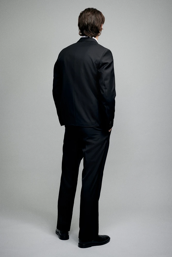 Slim-Fit Wool-Blend Tuxedo Pants
