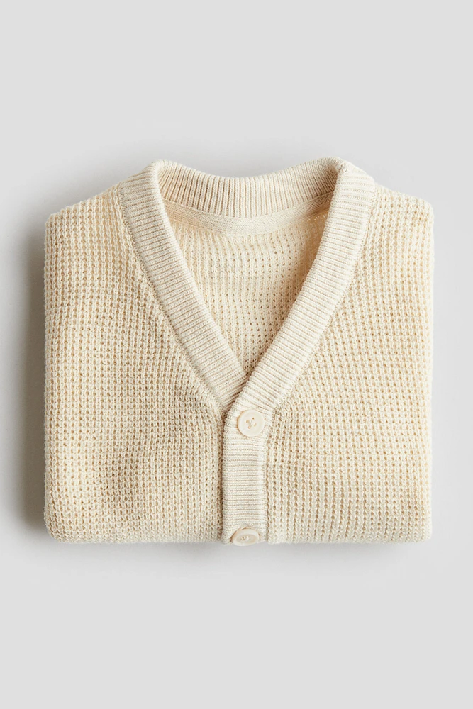 Waffle-knit Cardigan