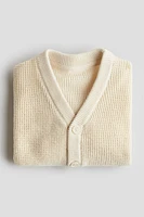 Waffle-knit Cardigan