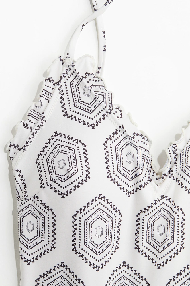 Ruffle-Trimmed Padded-Cup Swimsuit